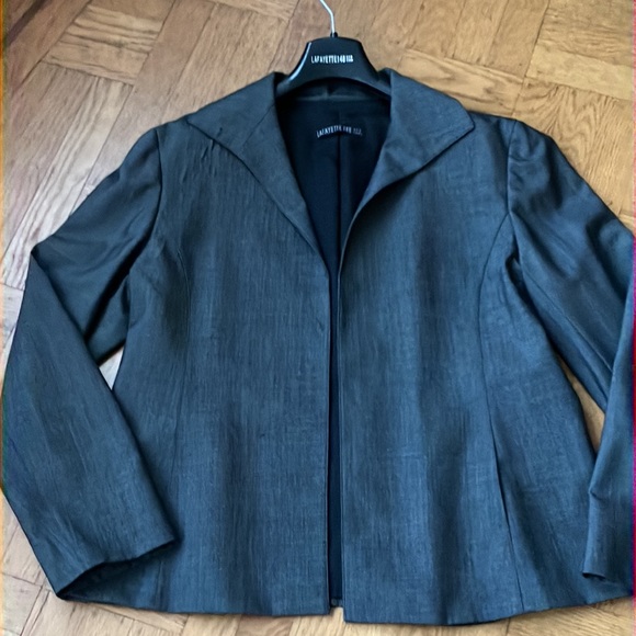 Dashing Lafayette 148 Retro-Style Open-Front Jacket women's size 14 - Picture 5 of 10